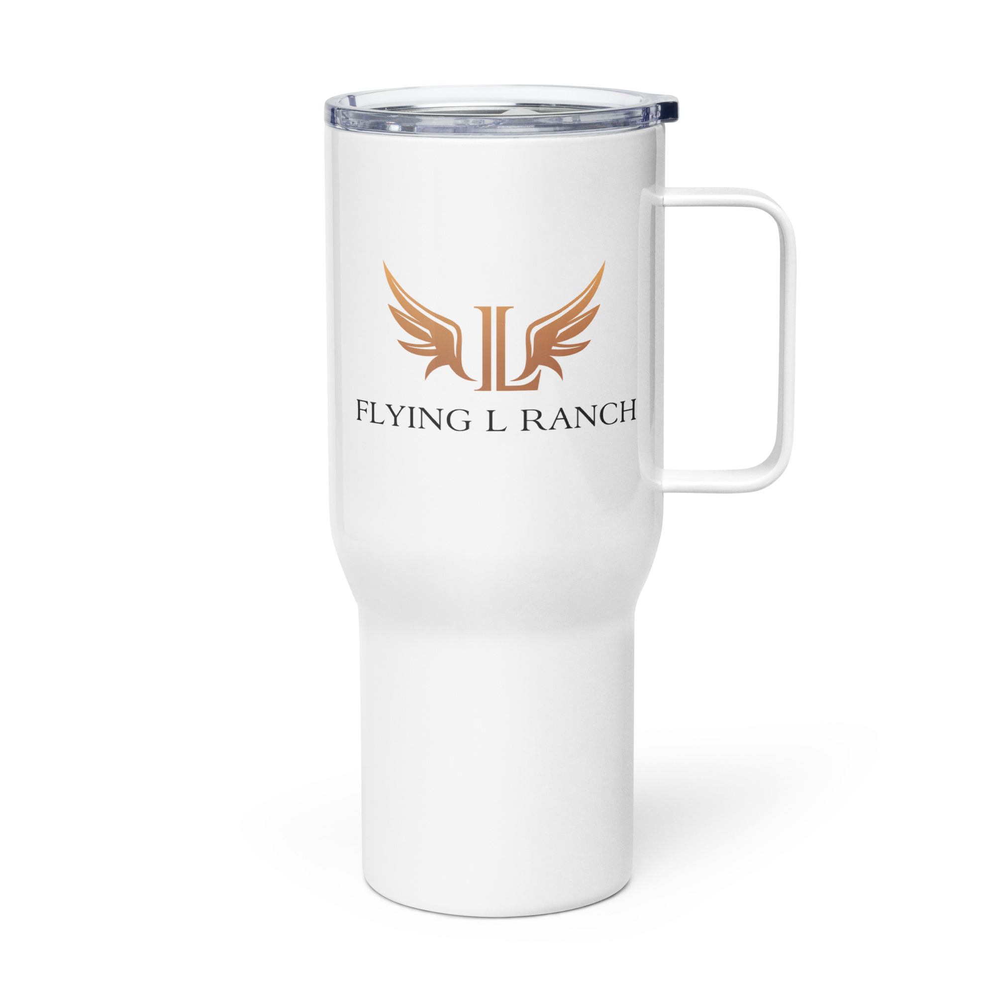 Flying L Ranch Logo Travel Mug With A Handle