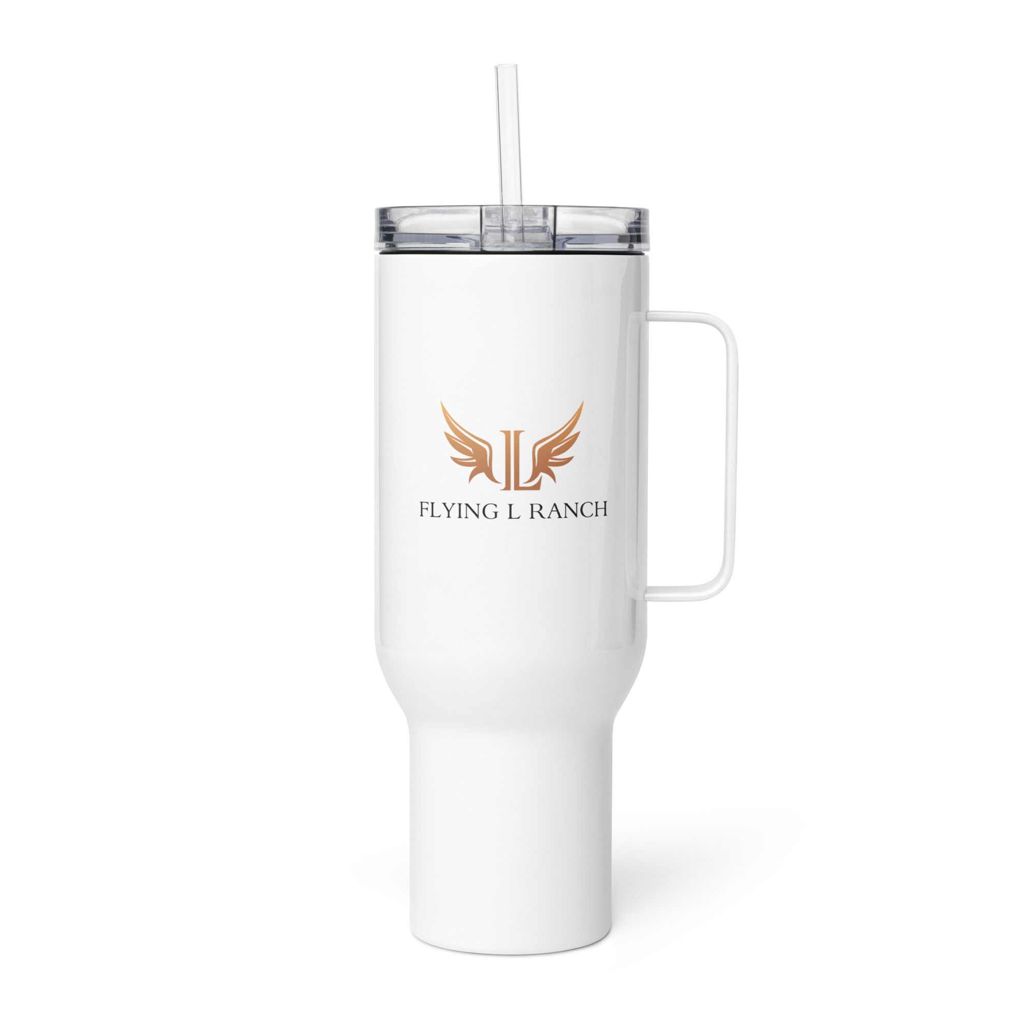 Flying L Ranch Logo Travel Mug With A Handle - Image 5