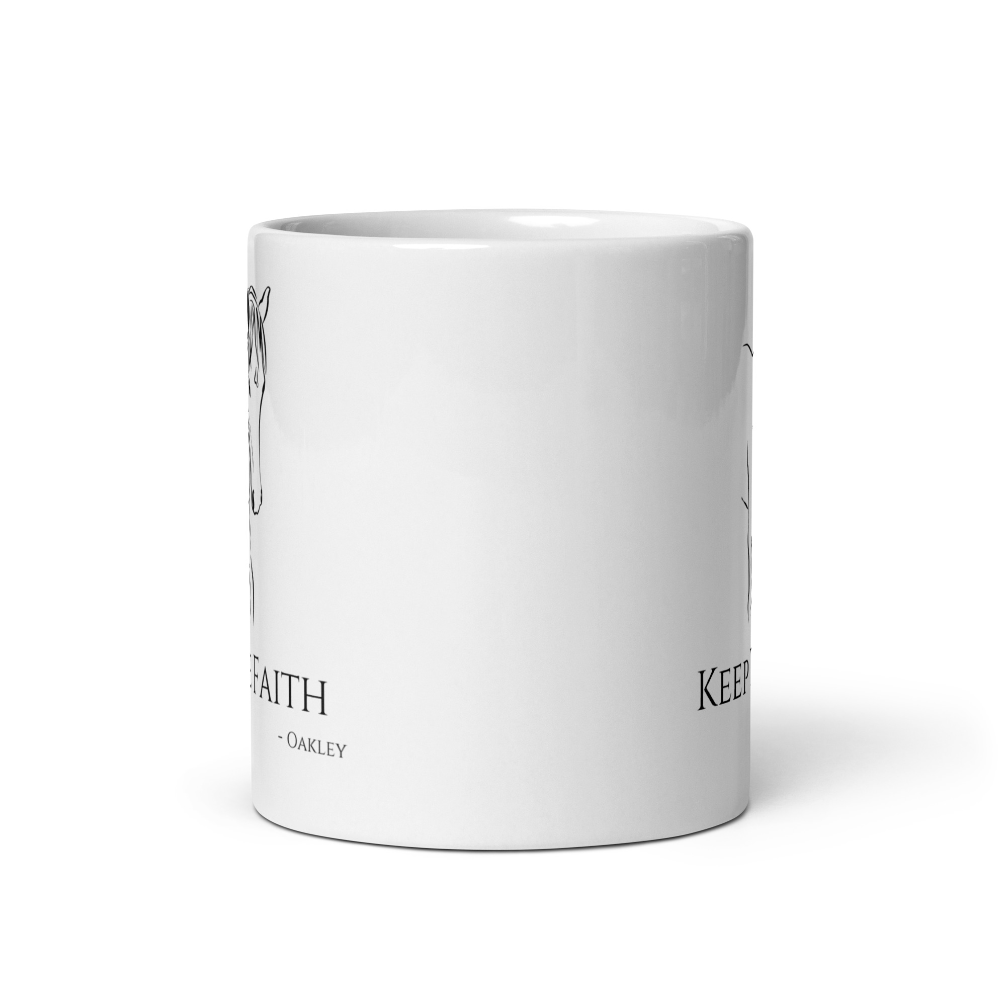 Keep The Faith w/ Oakley White Glossy Mug - Image 4