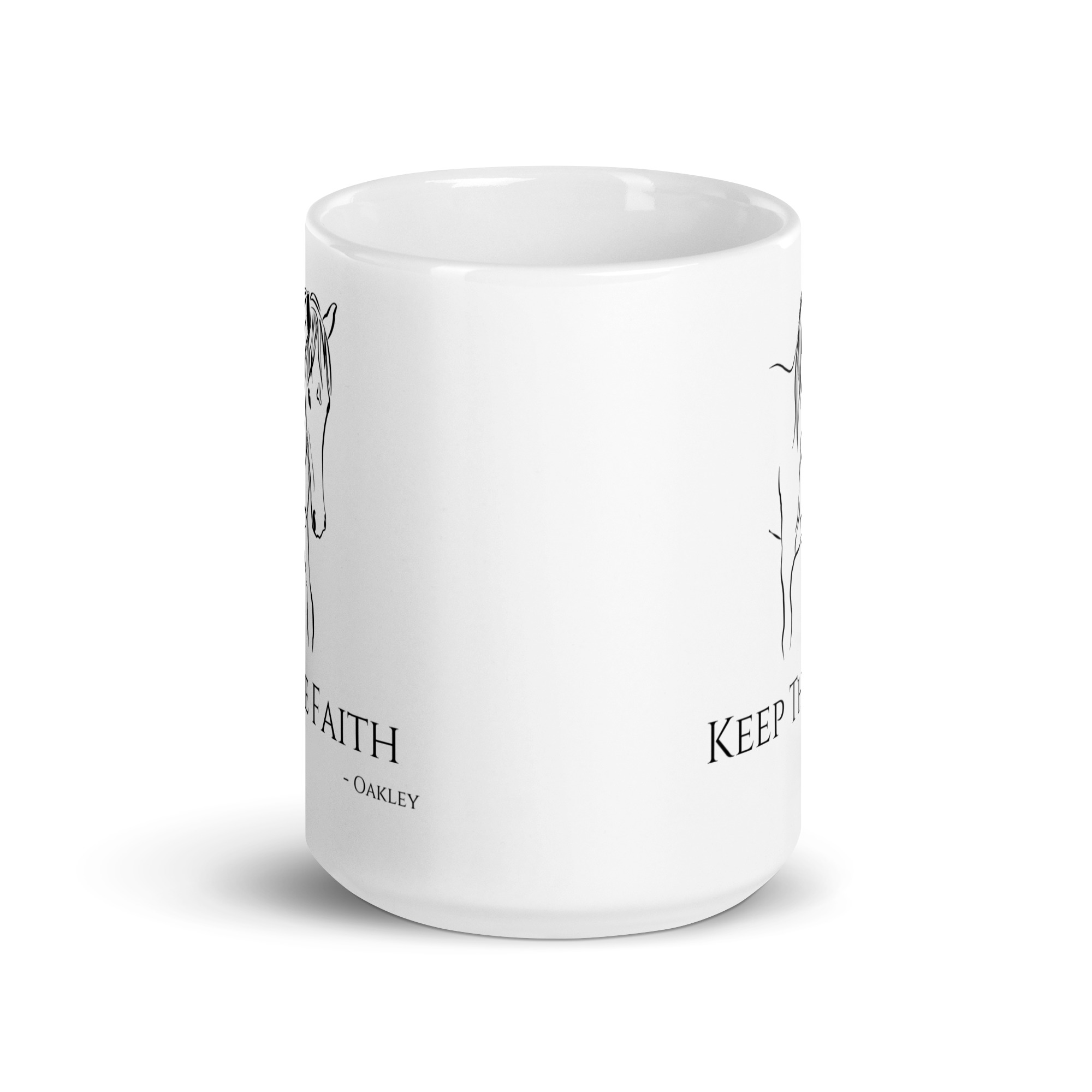 Keep The Faith w/ Oakley White Glossy Mug - Image 7