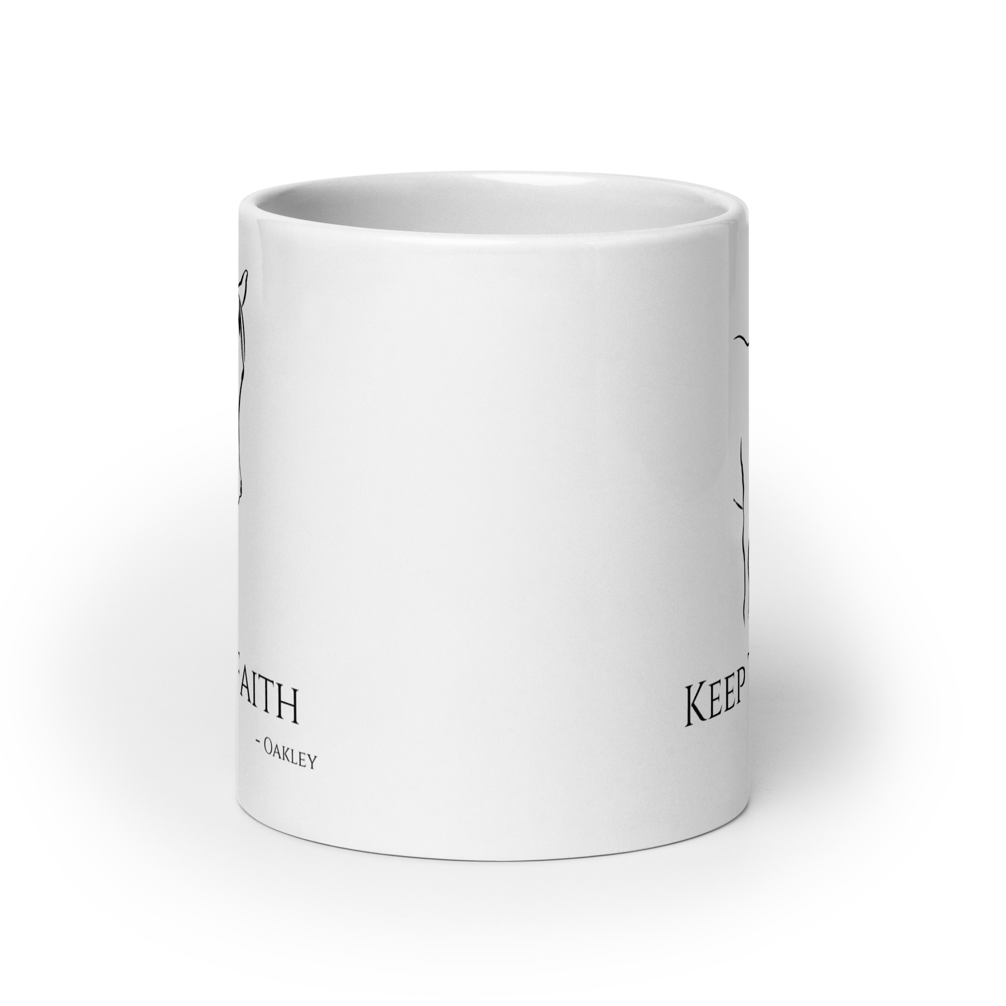 Keep The Faith w/ Oakley White Glossy Mug - Image 9