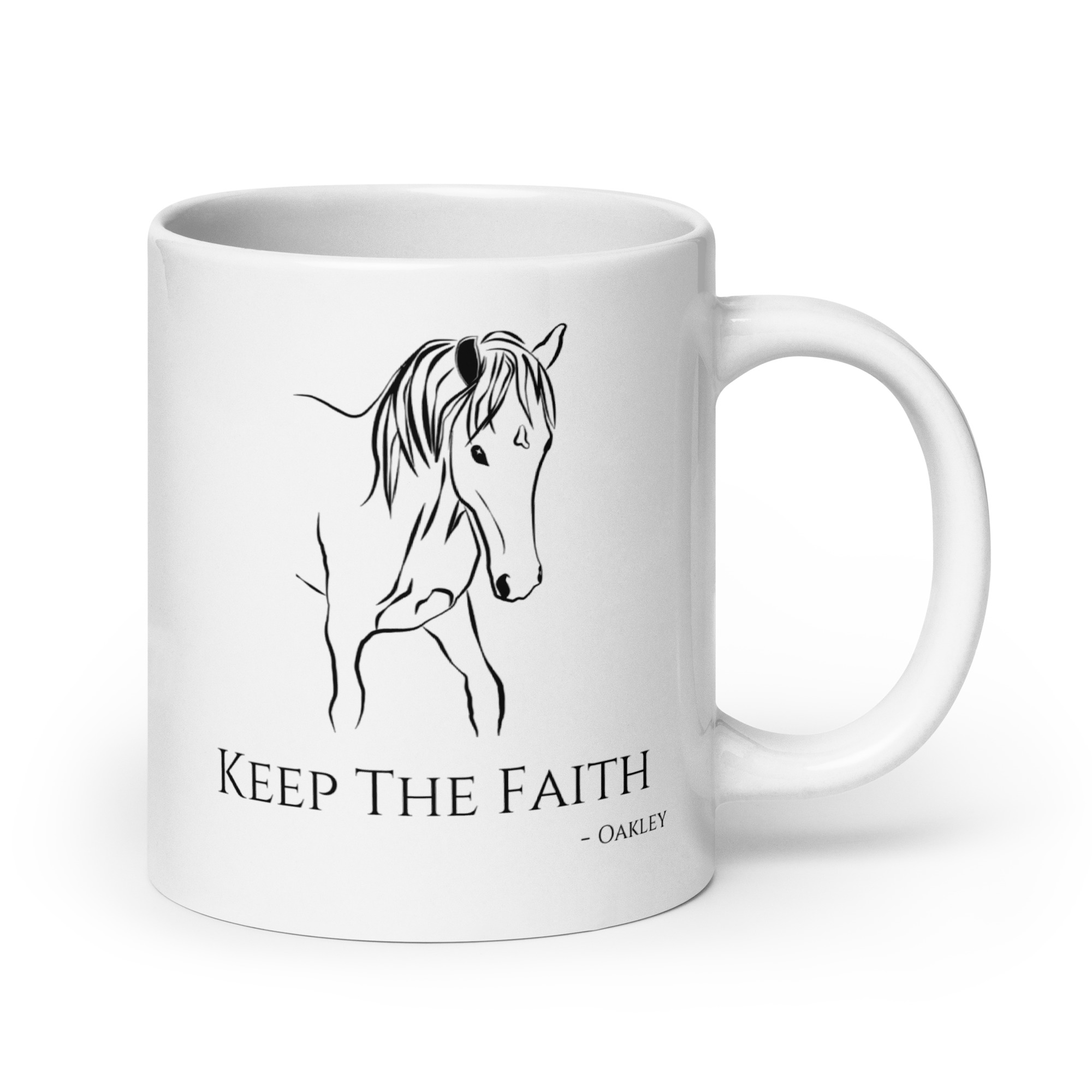 Keep The Faith w/ Oakley White Glossy Mug